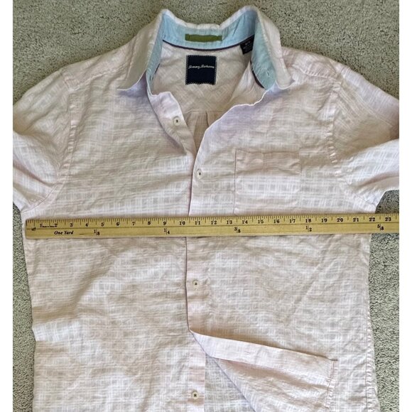 Tommy Bahama Mens Pink Relaxed Linen Long-Sleeve Button-Up Shirt Size Medium - Picture 4 of 13